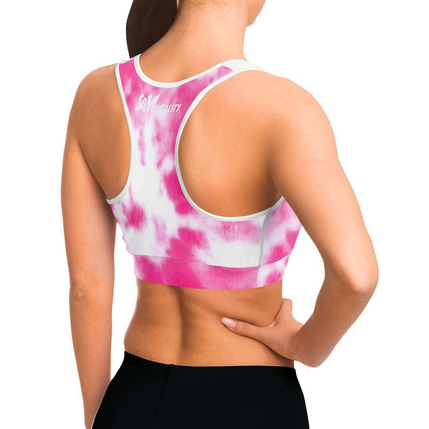 Pink Tie Dye Sports Bra