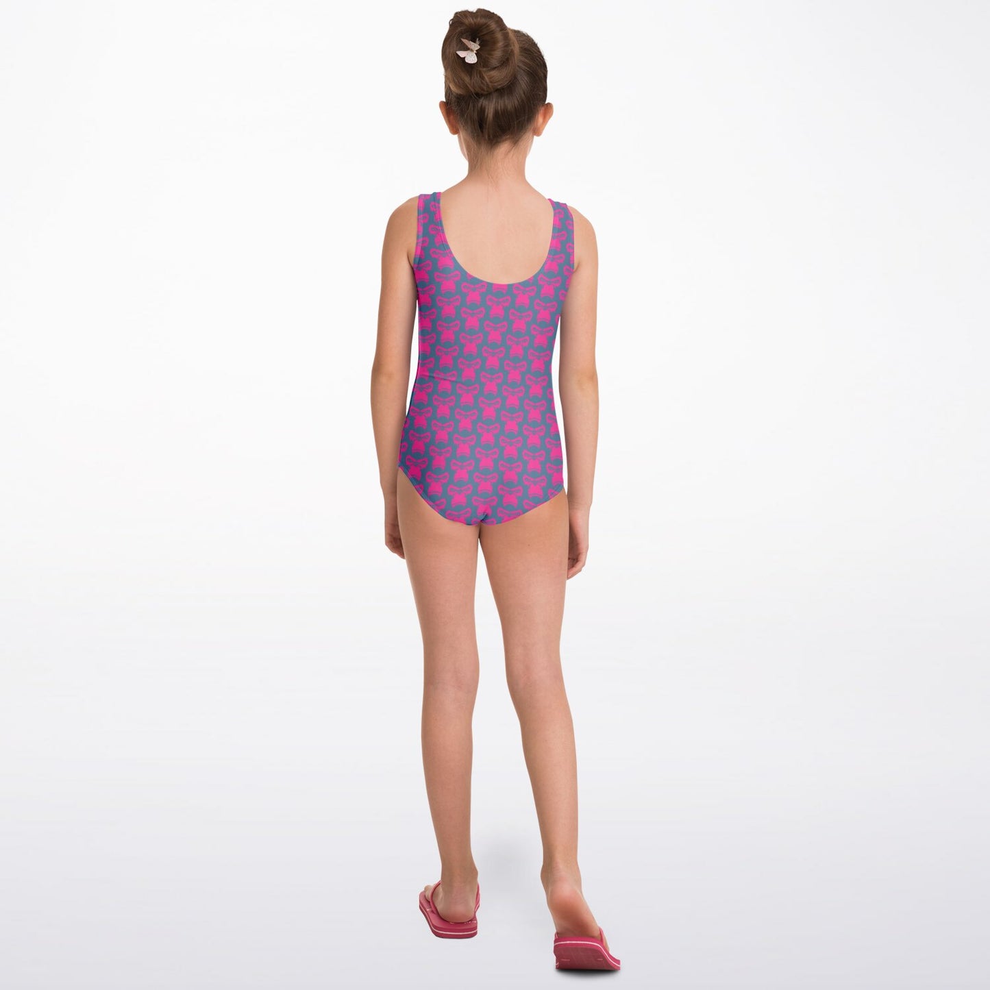 SB Mentality Kids One-Piece Swimsuit - Teal & Pink