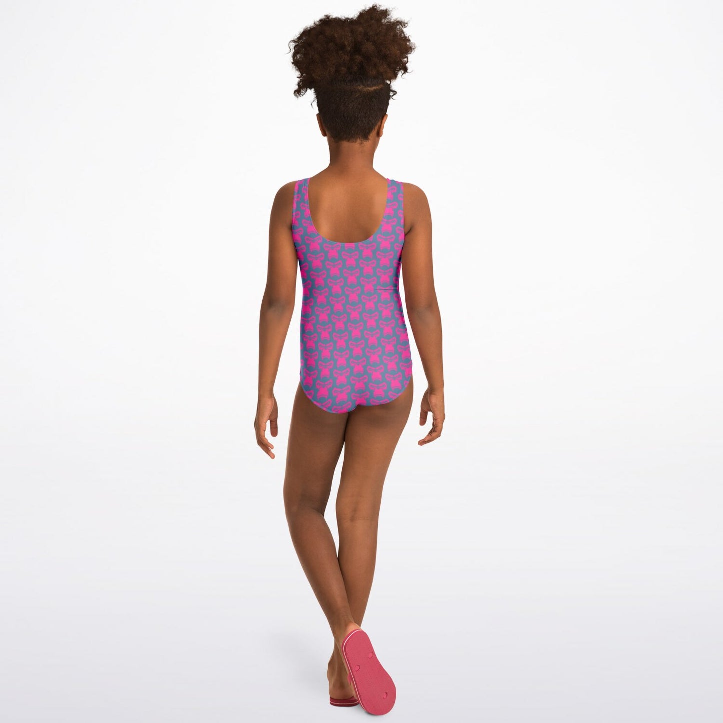 SB Mentality Kids One-Piece Swimsuit - Teal & Pink