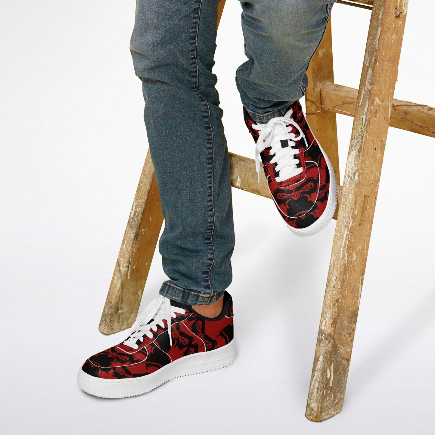 Core Low Shoes - Red & Black