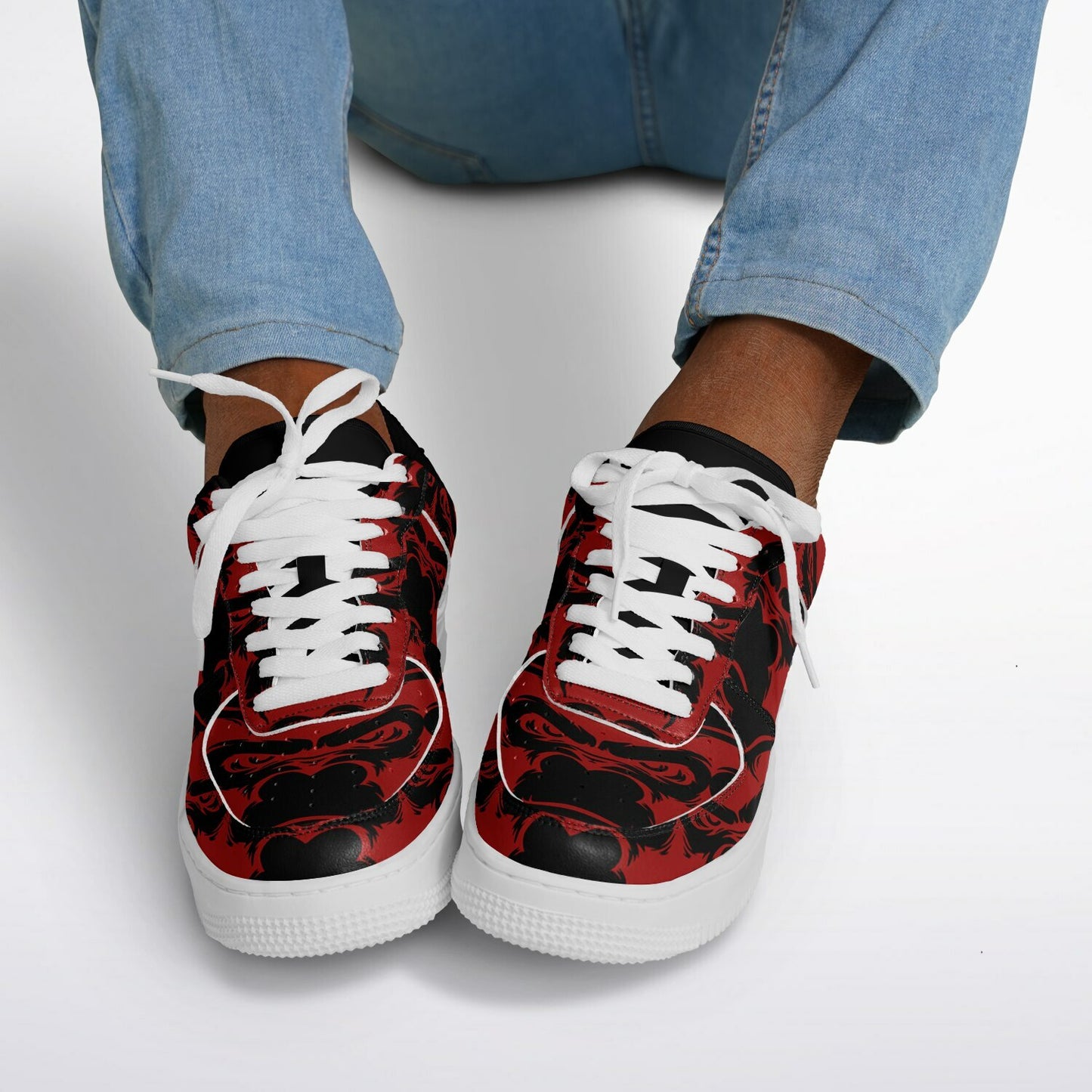 Core Low Shoes - Red & Black