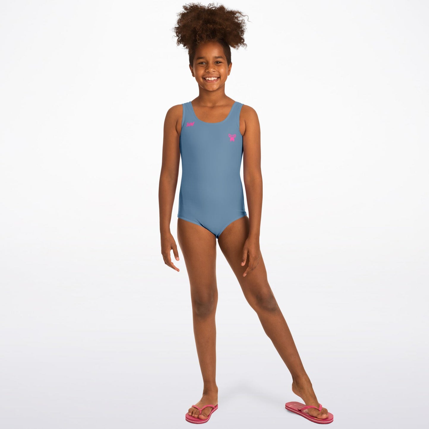 SB Mentality Kids One-Piece Swimsuit - Teal & Pink