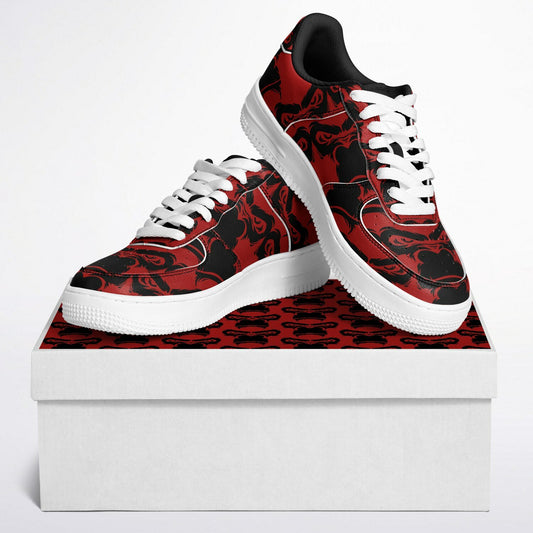 Core Low Shoes - Red & Black