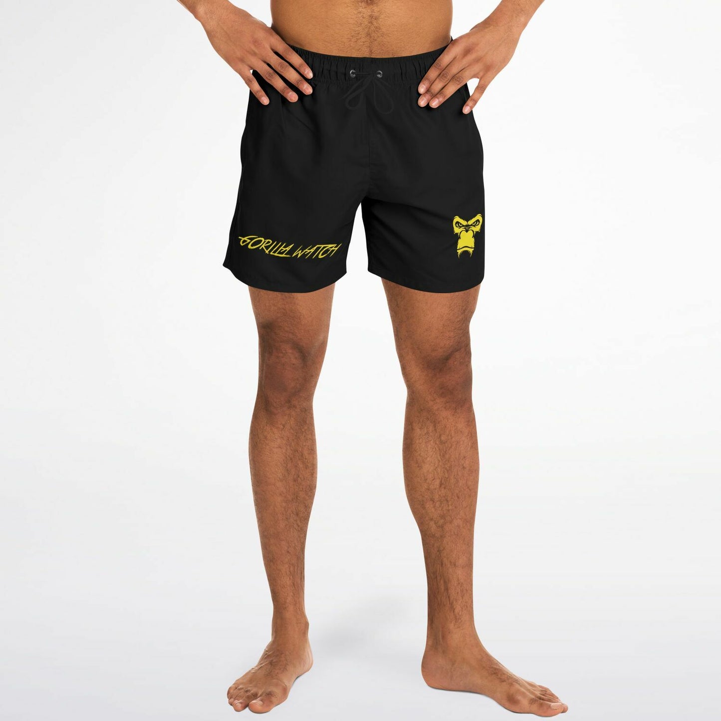 SB Mentality Swim Trunks Men - Black & Yellow