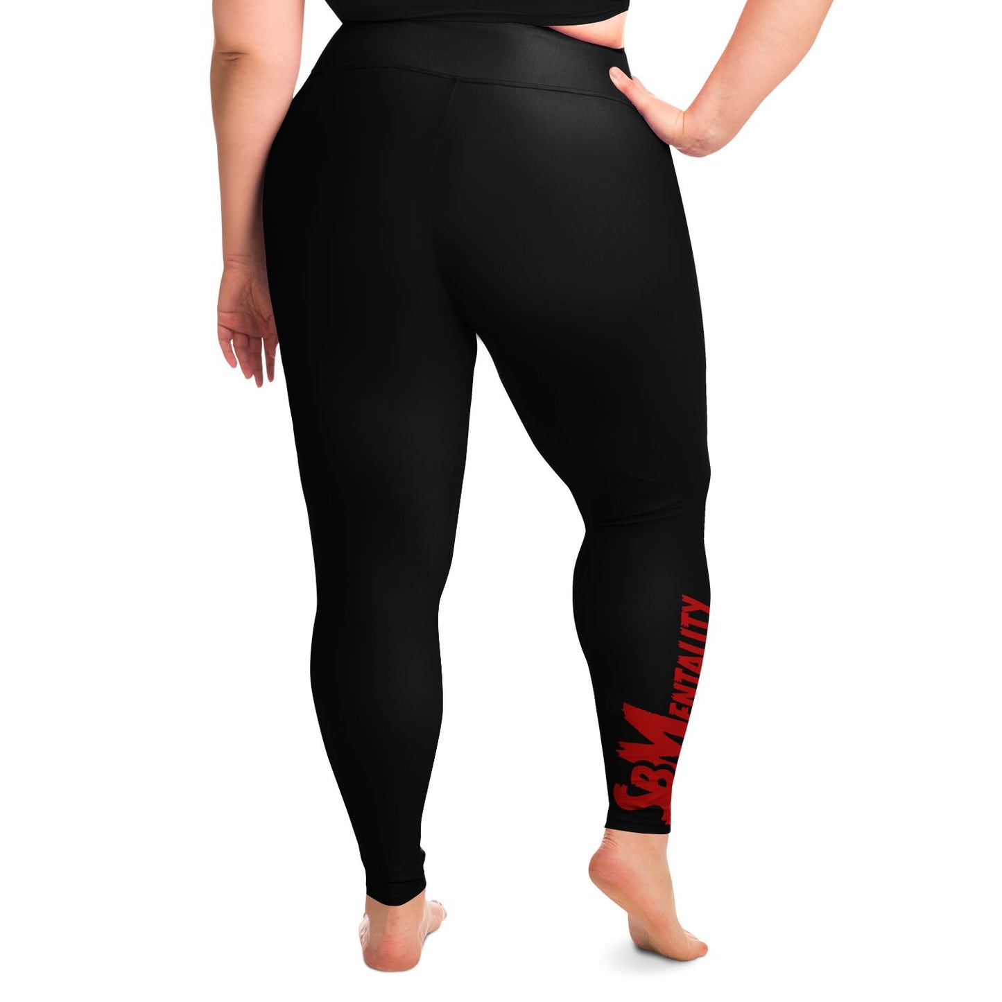 Plus Size Legging - Black & Red