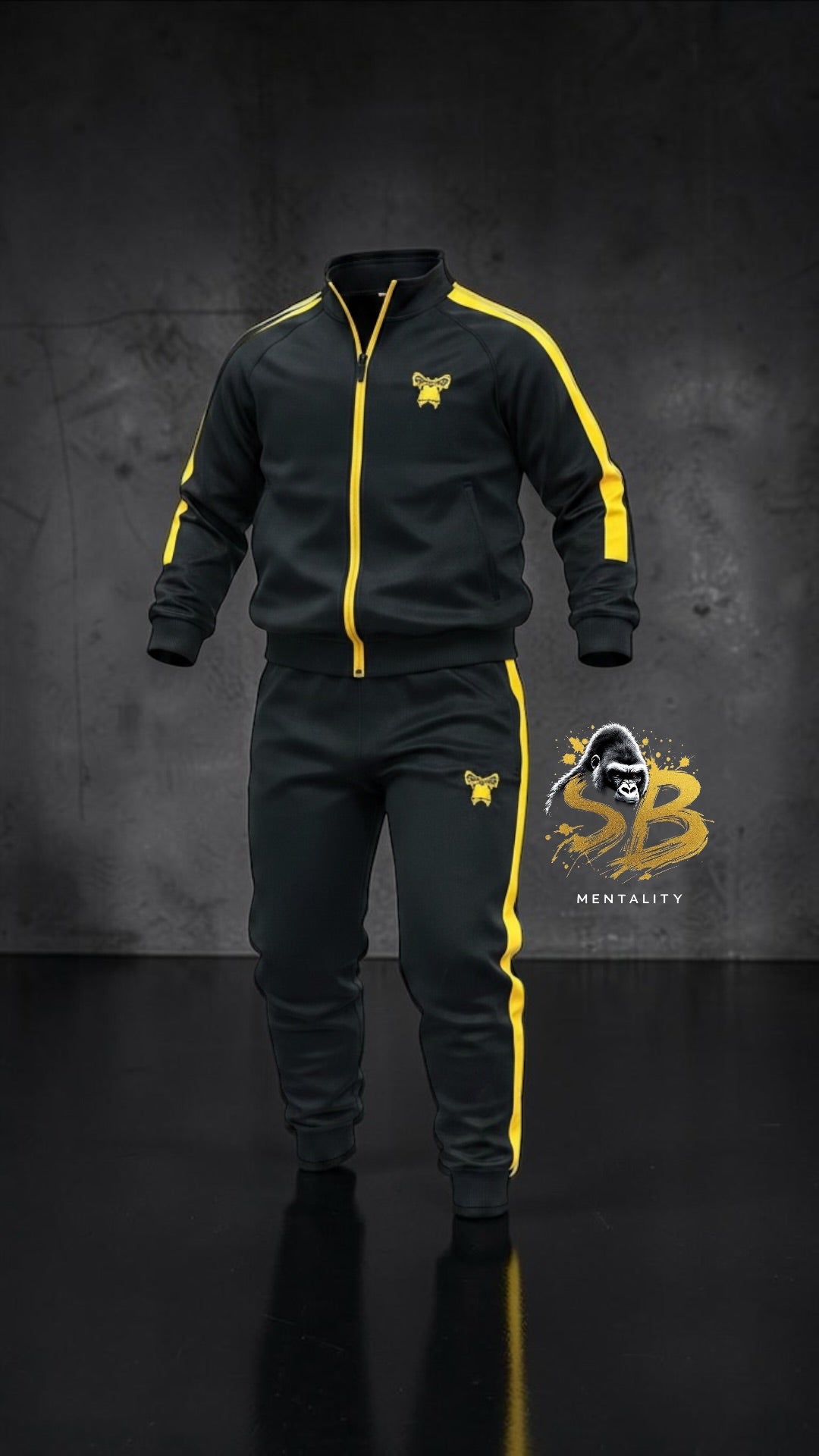SBM Junior - Premium Knitted Tracksuit 🖤💛