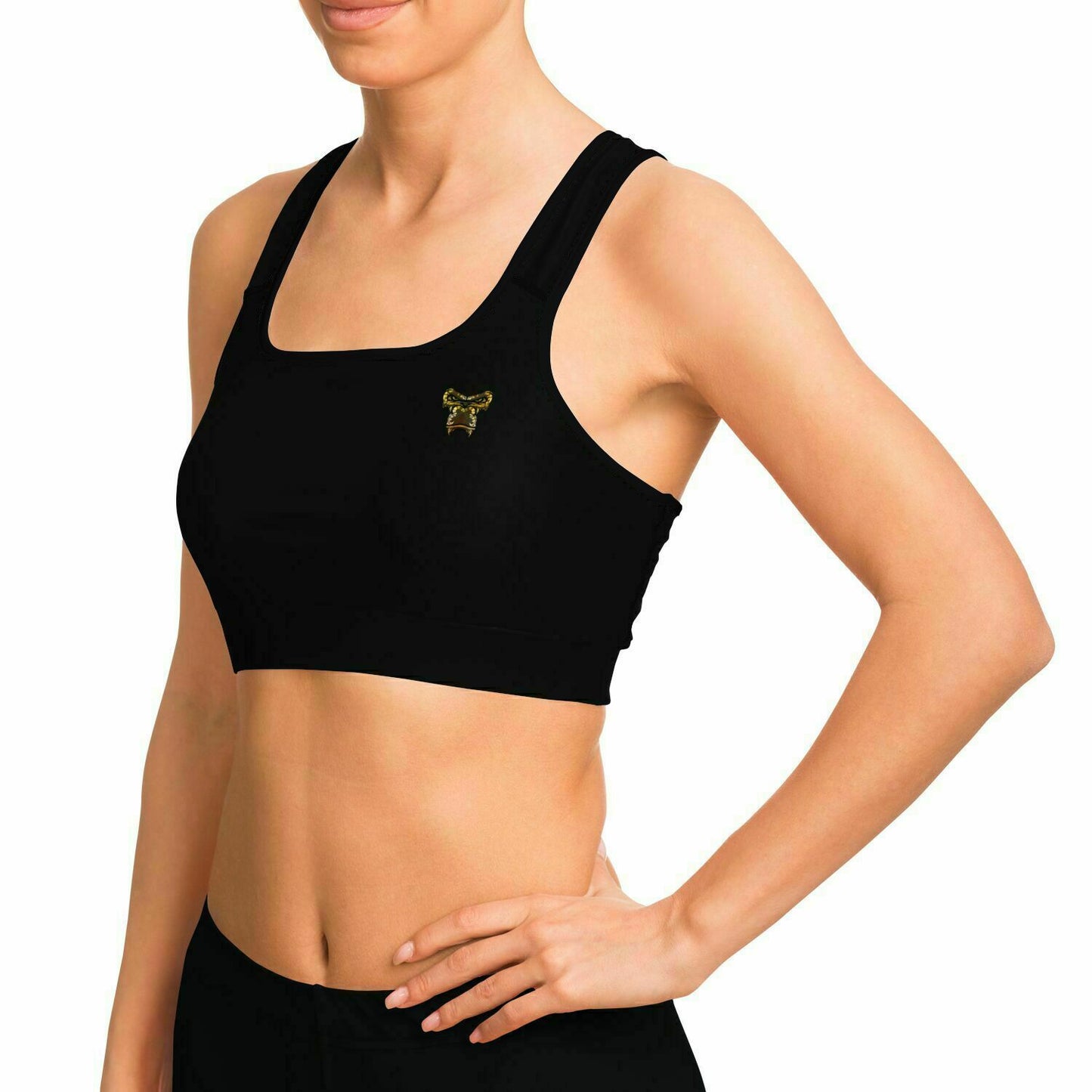 Black & Gold Premium Sports Bra