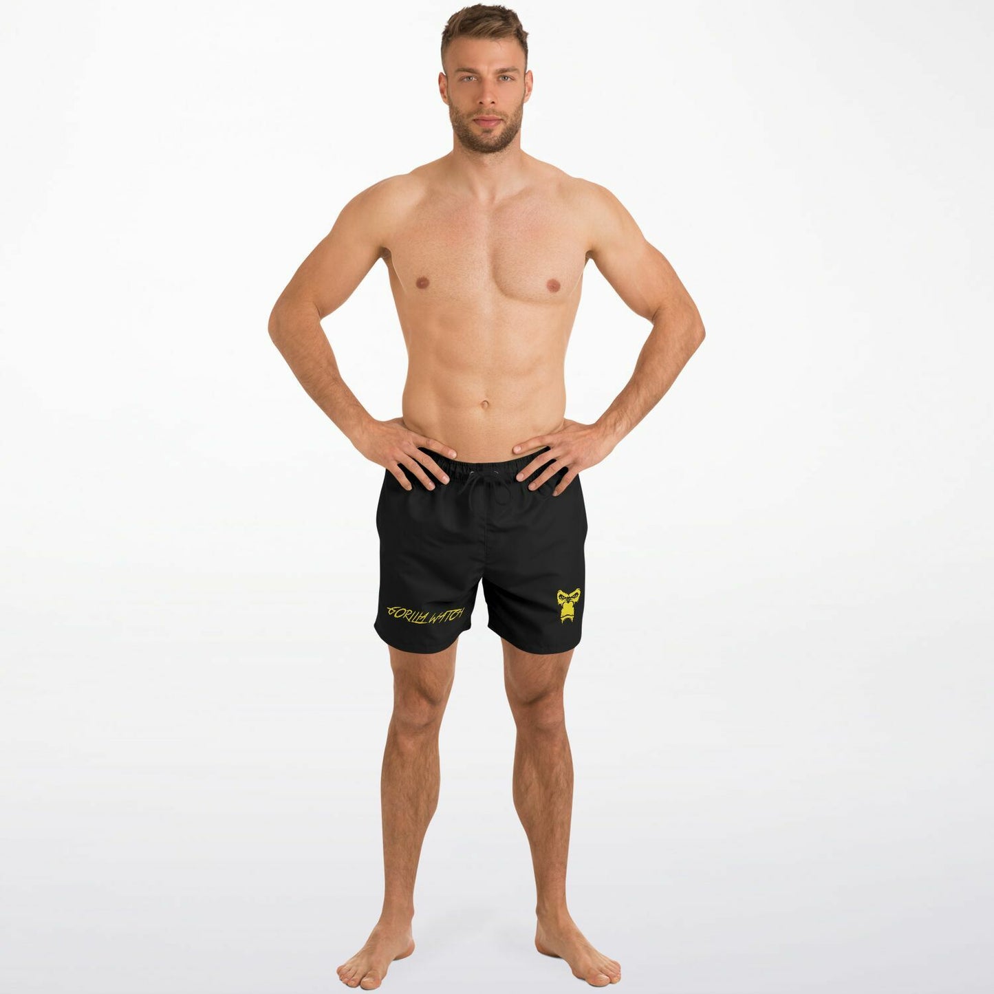 SB Mentality Swim Trunks Men - Black & Yellow