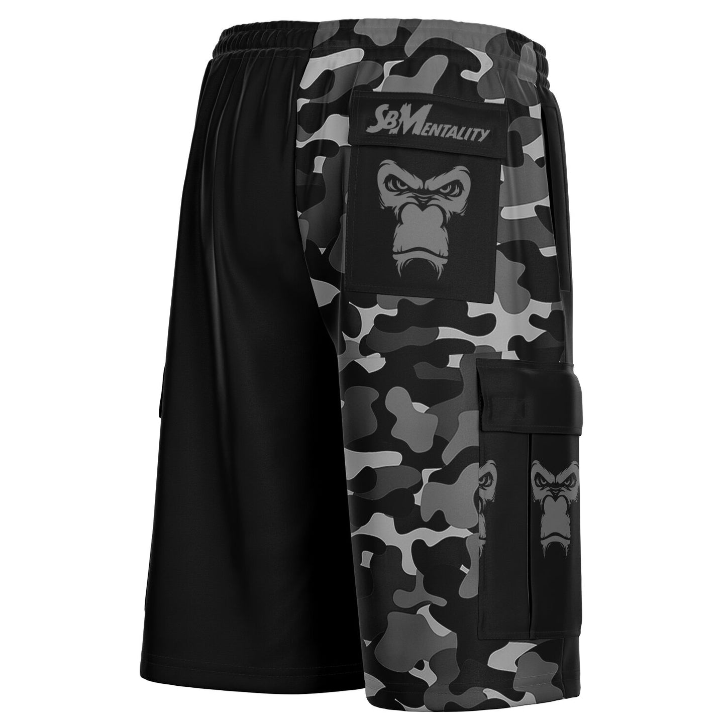 SB Mentality Heavyweight Cargo Shorts - Black Camouflage