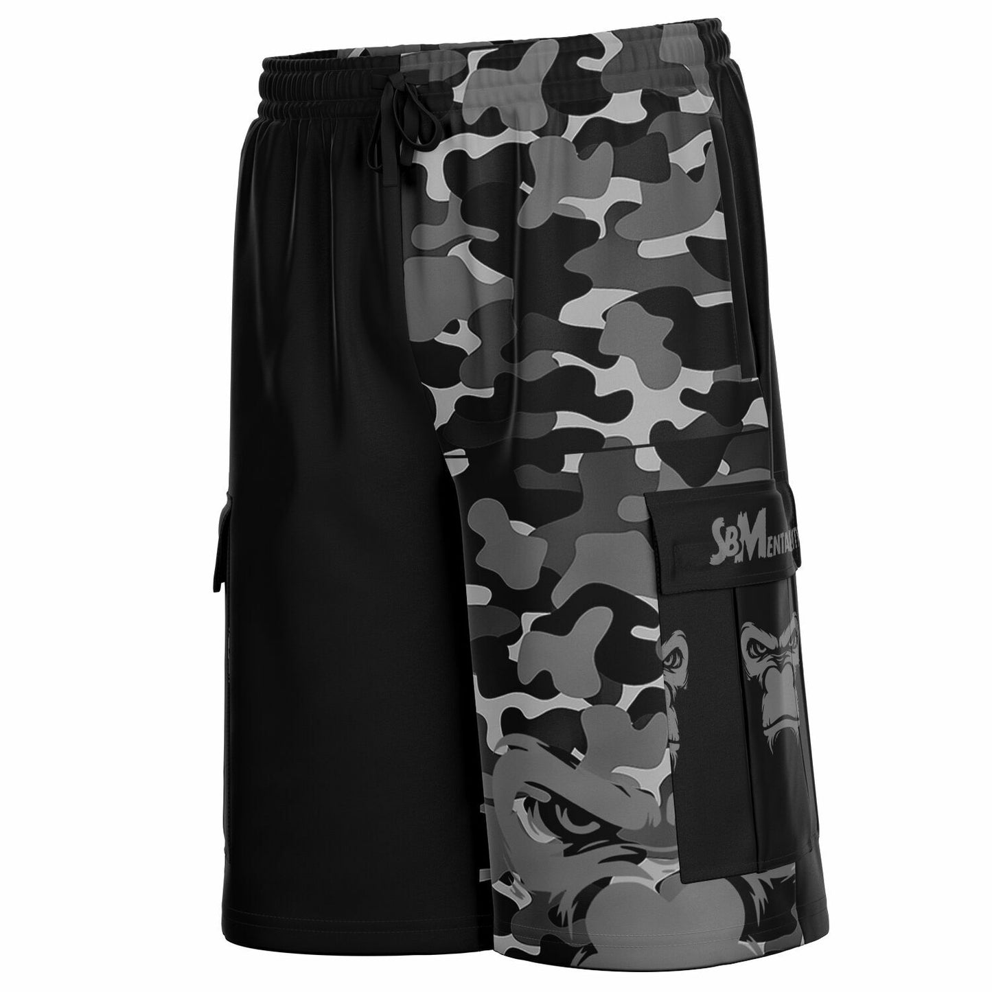SB Mentality Heavyweight Cargo Shorts - Black Camouflage