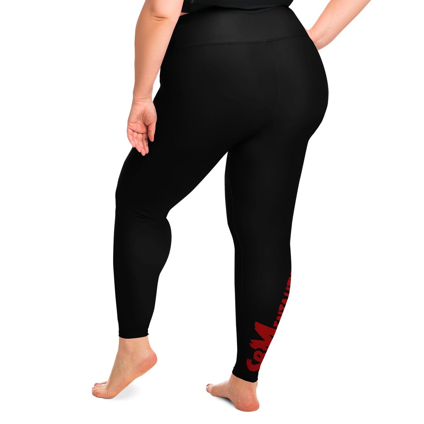 Plus Size Legging - Black & Red