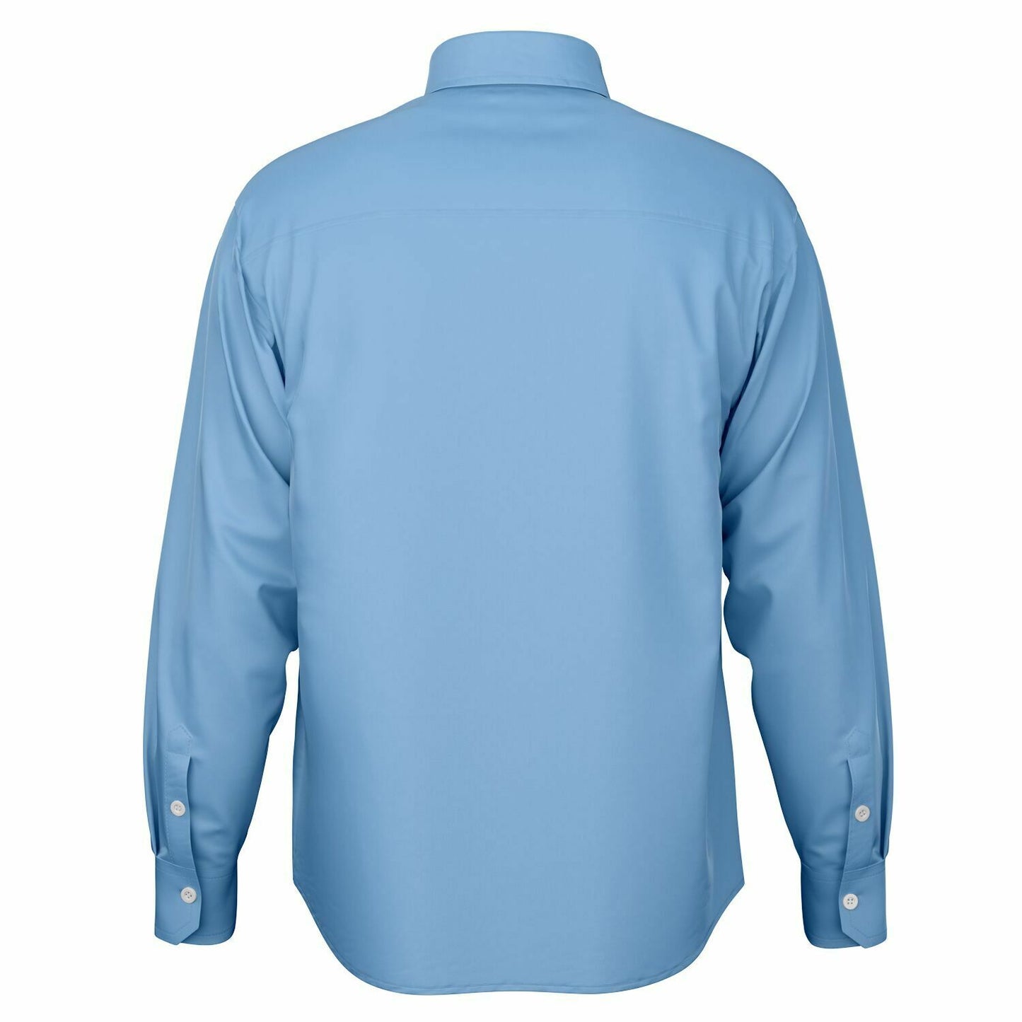 Long Sleeve Button Down Shirt - Sky Blue & Yellow