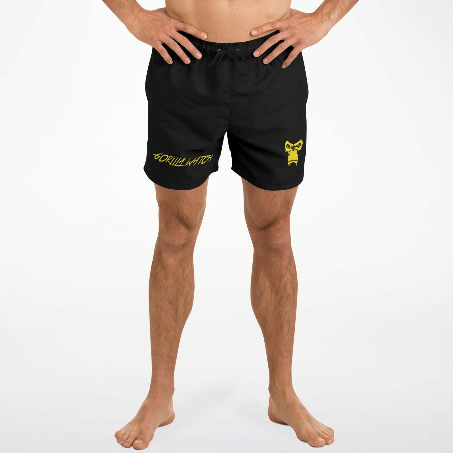 SB Mentality Swim Trunks Men - Black & Yellow