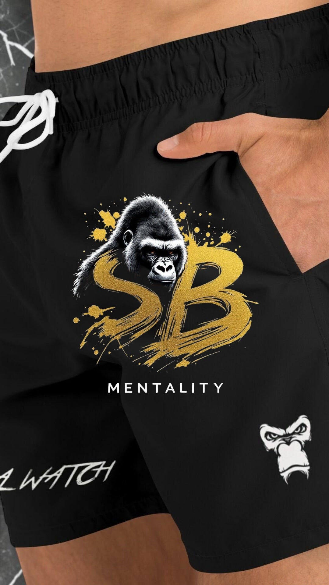 SB Mentality Swim Trunks Men - Black & White