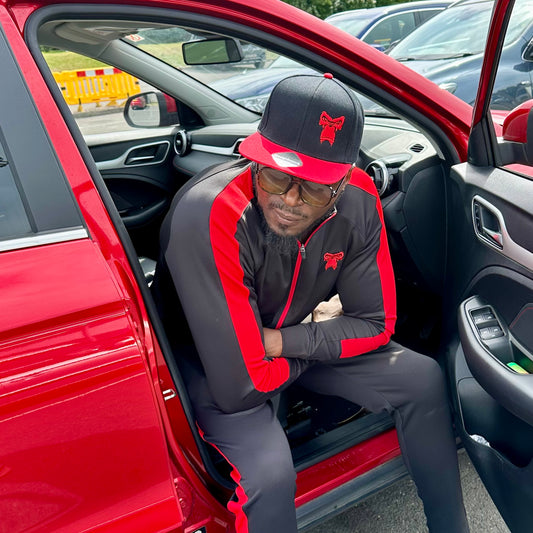 SBM Knitted Track Suit (Black/Red)