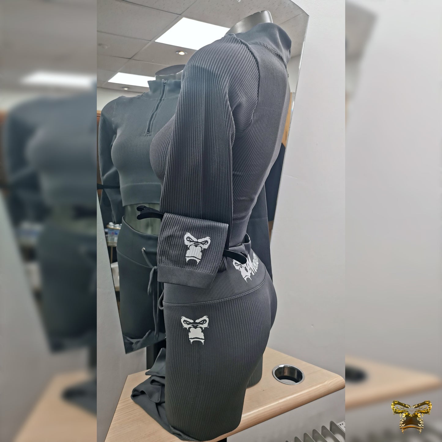 Grey 2 Piece Gym Set - Ribbed (P+P not included, contact Vendor directly)