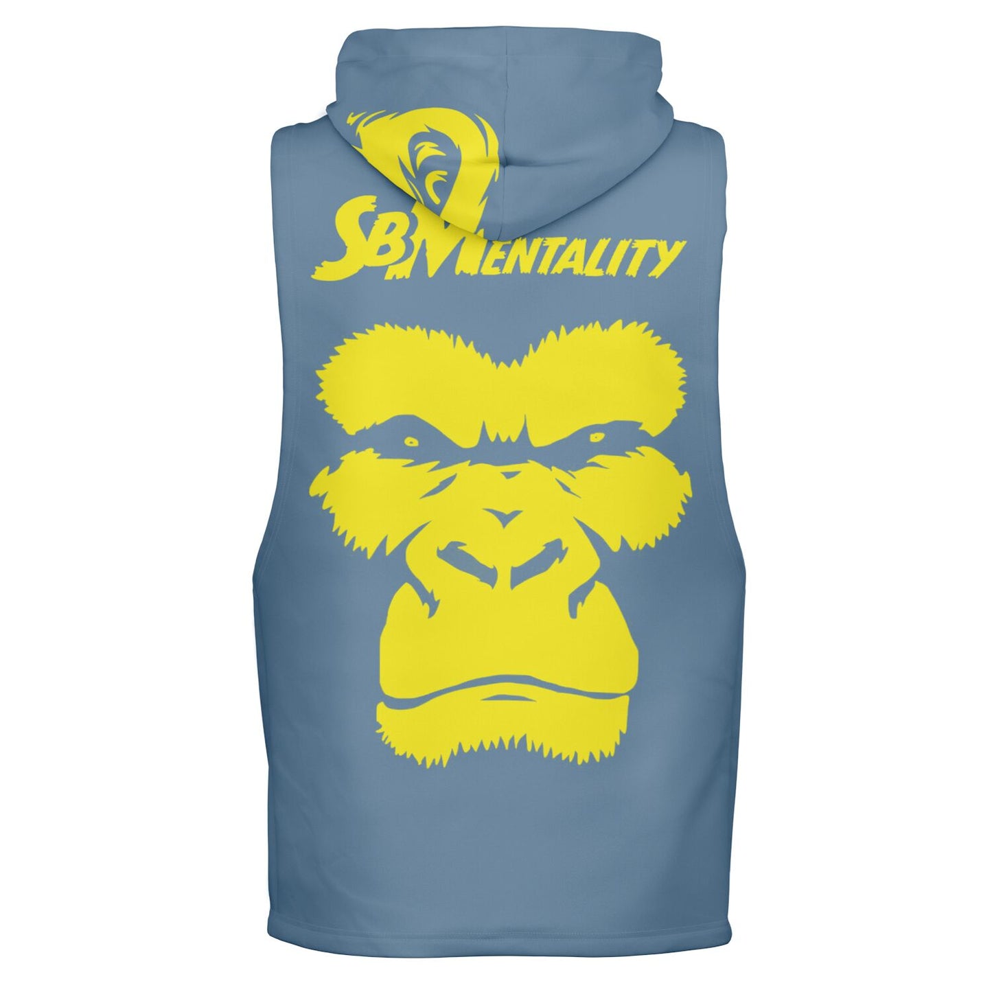 Sb Mentality Fashion Drop Armhole Hoodie - Navy & Yellow