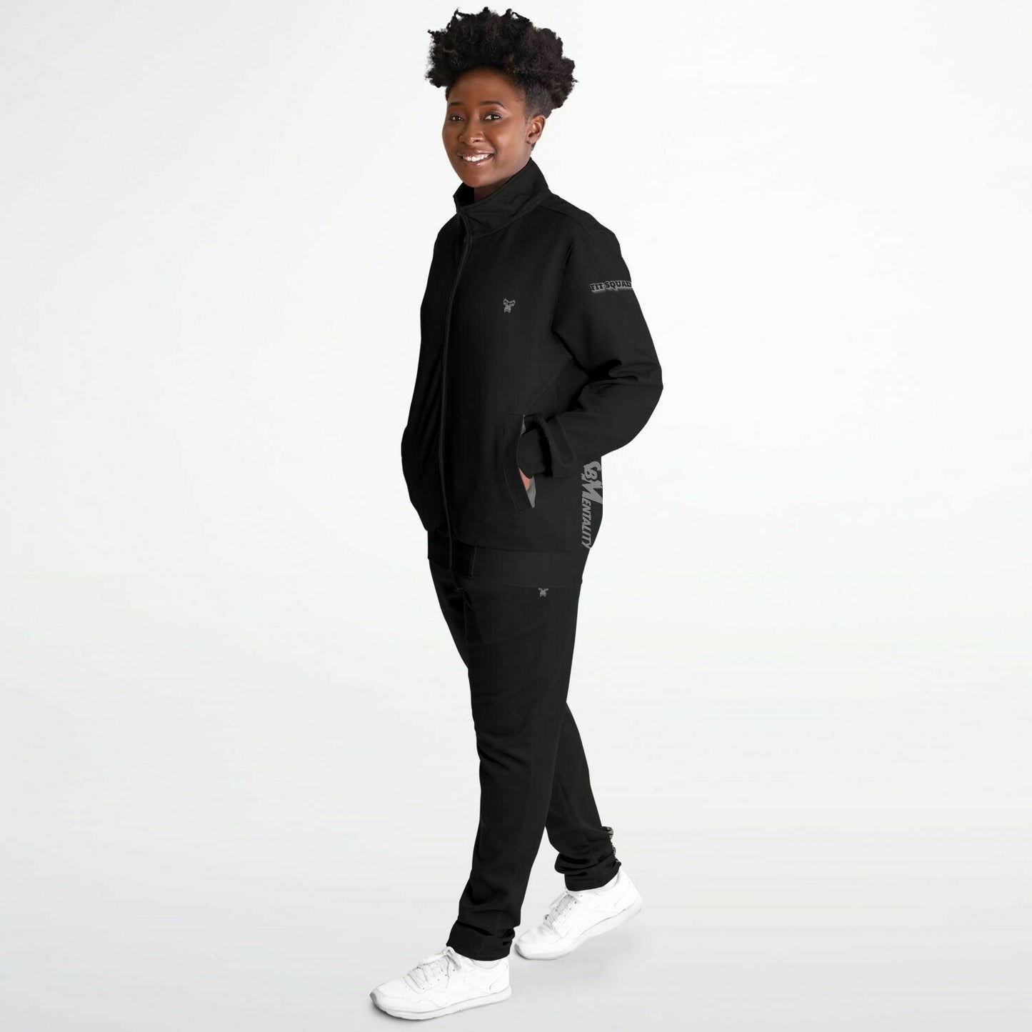 "Fit Squad" Dark Charcoal & Grey Tracksuit