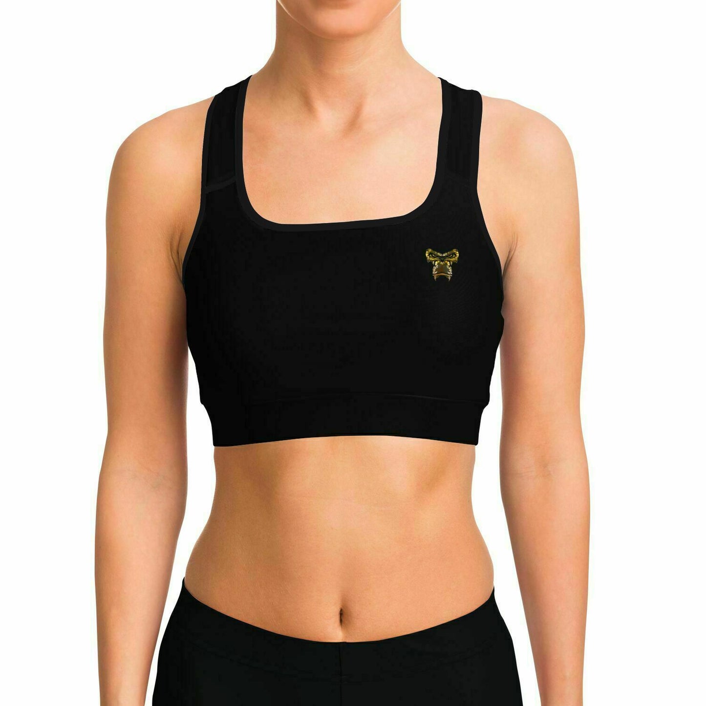 Black & Gold Premium Sports Bra