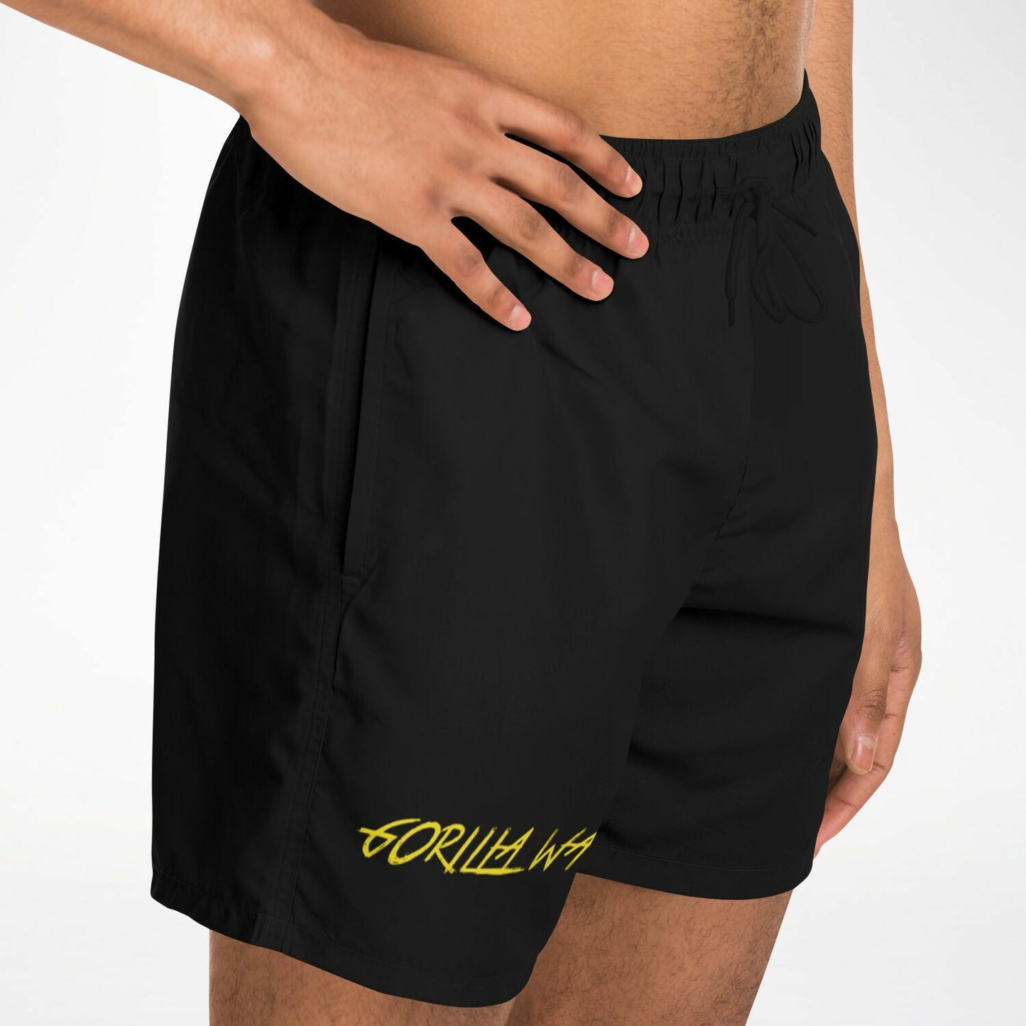 SB Mentality Swim Trunks Men - Black & Yellow
