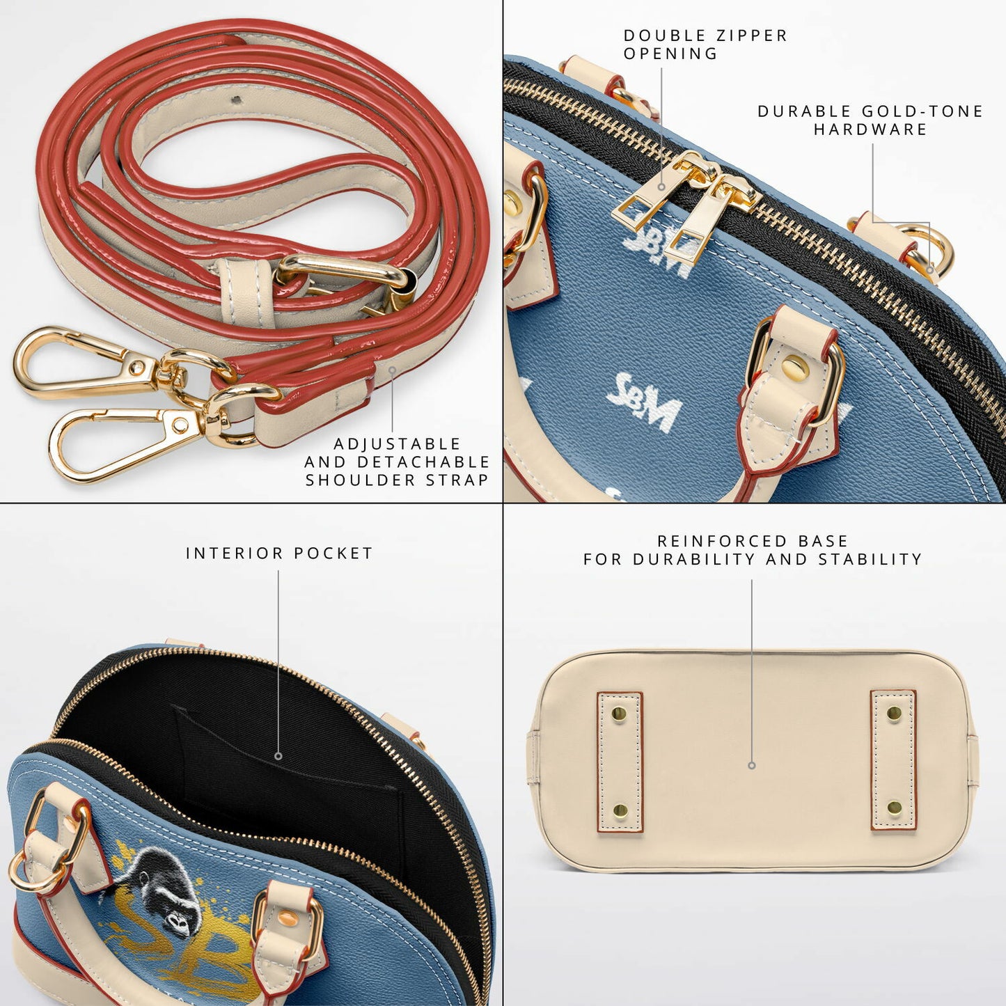 SBM Dome Satchel Handbag