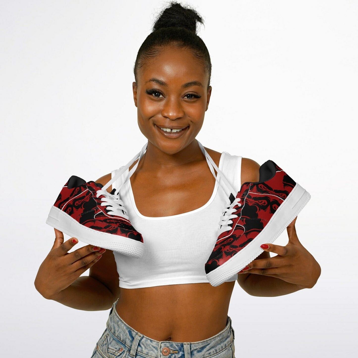 Core Low Shoes - Red & Black