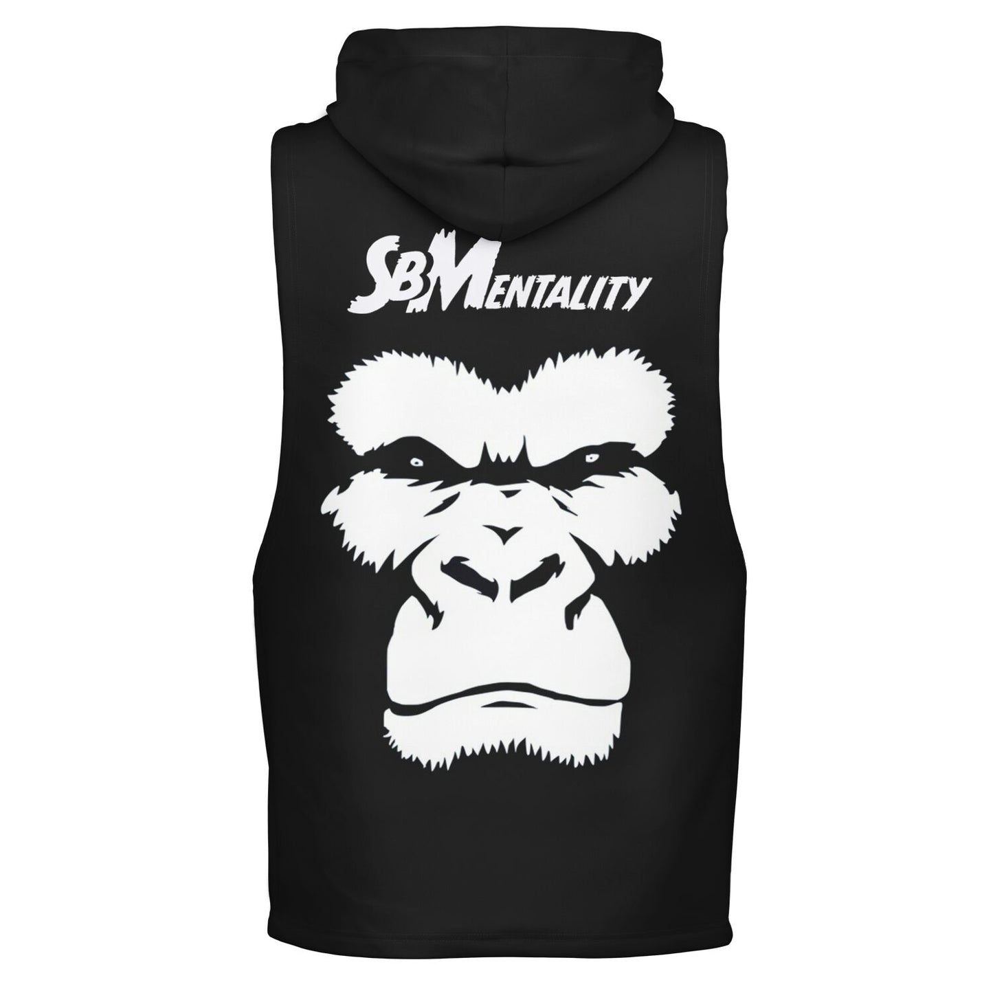 SB Mentality Fashion Drop Armhole Hoodie - Black & White