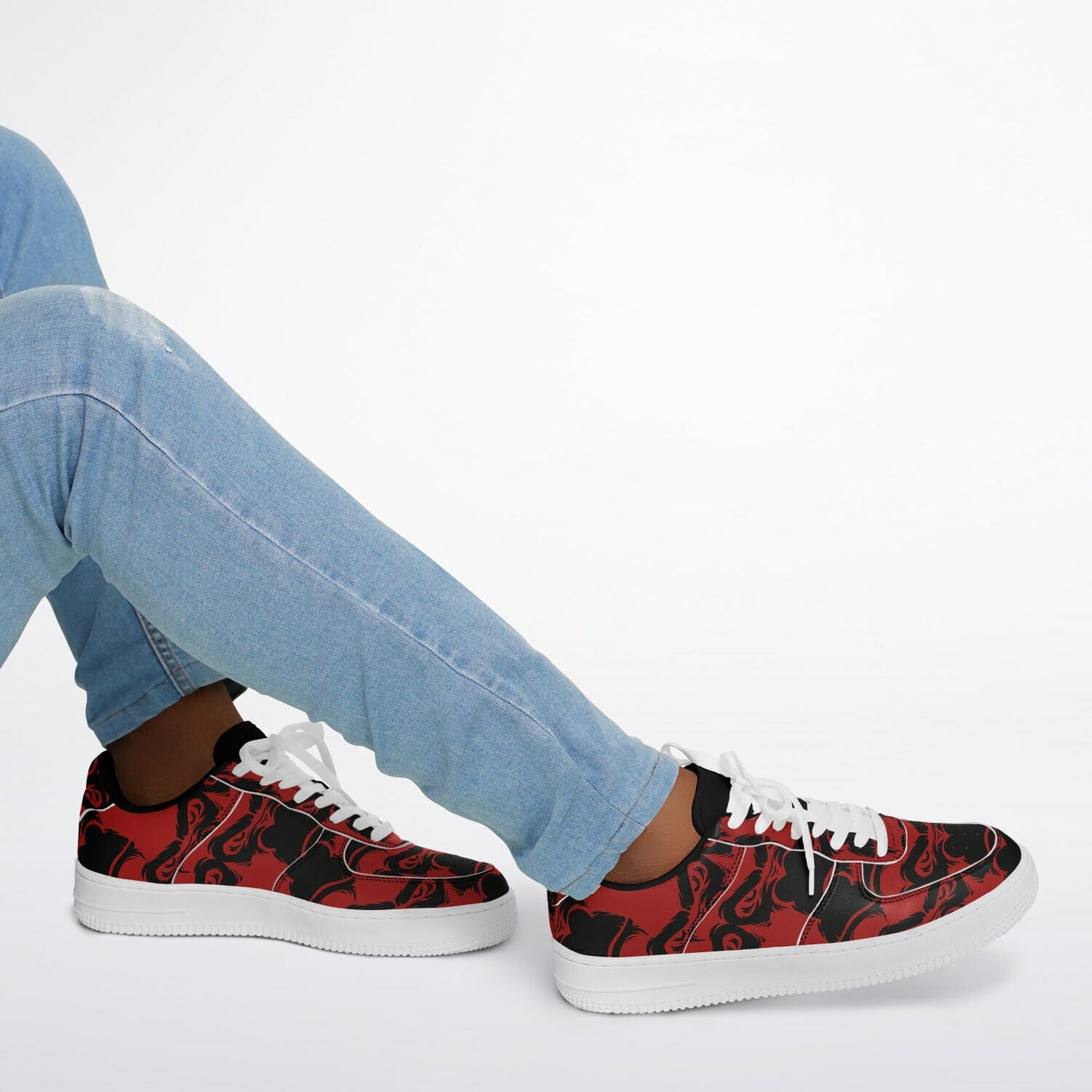 Core Low Shoes - Red & Black