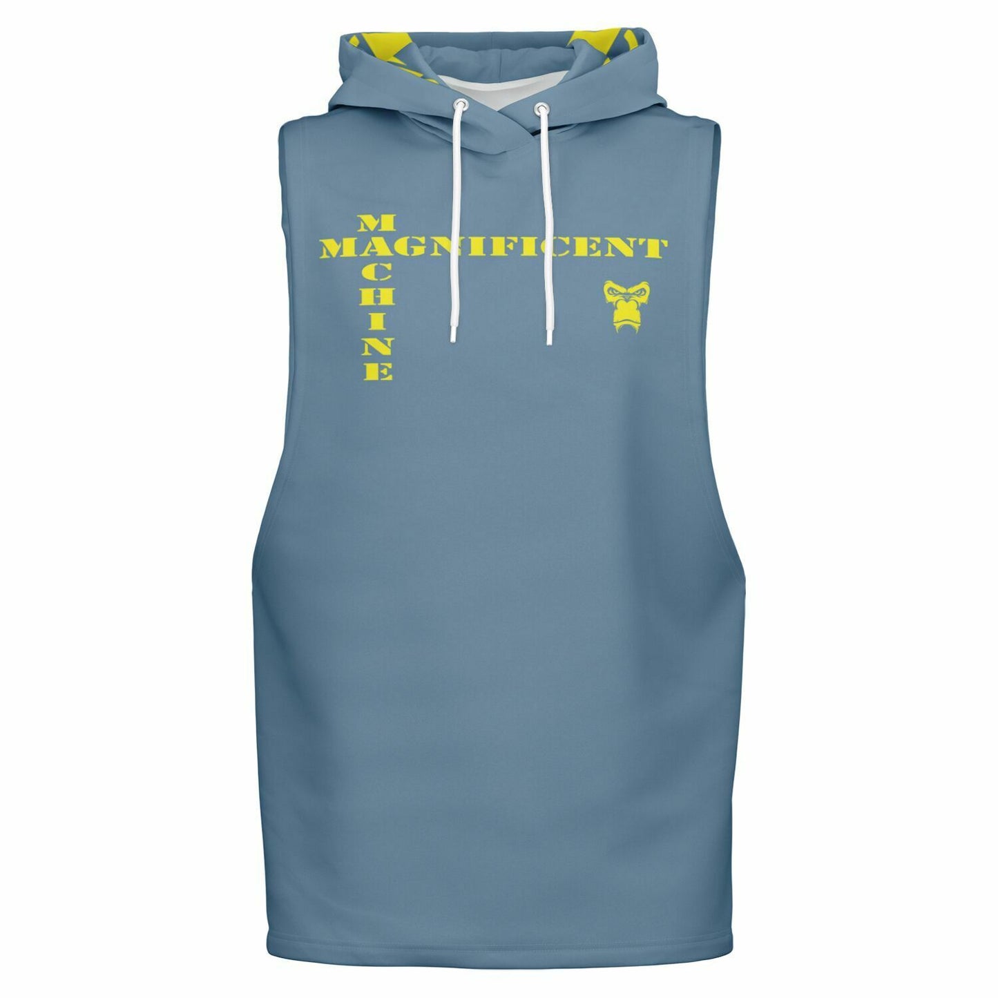 Sb Mentality Fashion Drop Armhole Hoodie - Navy & Yellow