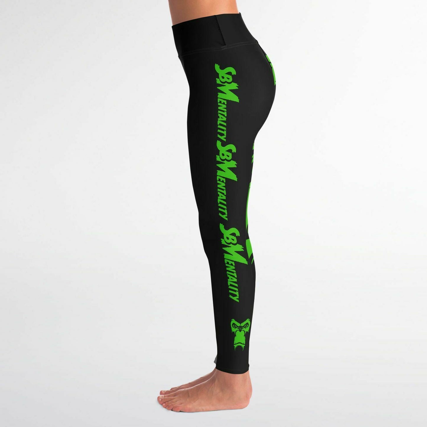 Premium Yoga Leggings (Black/Lime)