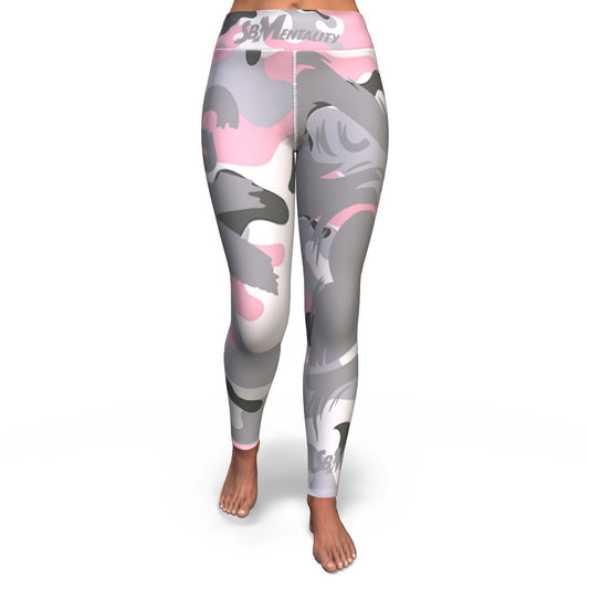 SB Mentality Women Premium Yoga Leggings (Pink Camouflage)