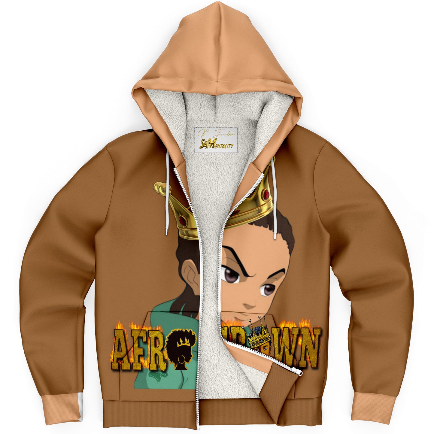 **Black History Month Special** Exclusive Afro Crown Micro Fleece Zip Up