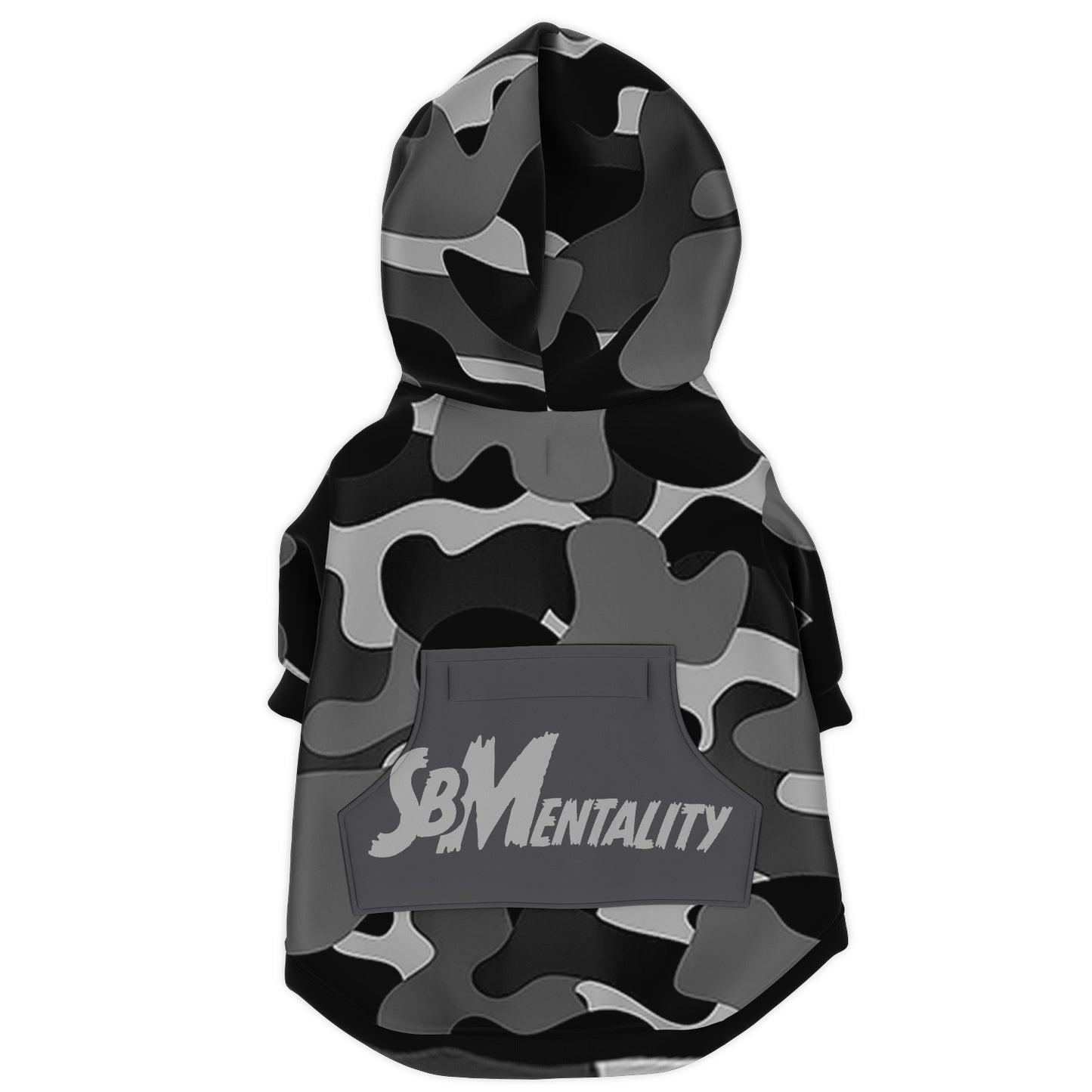 SB Mentality Premium Athletic Doggy Zip Up Hoodie (Black Camouflage/Light Grey)