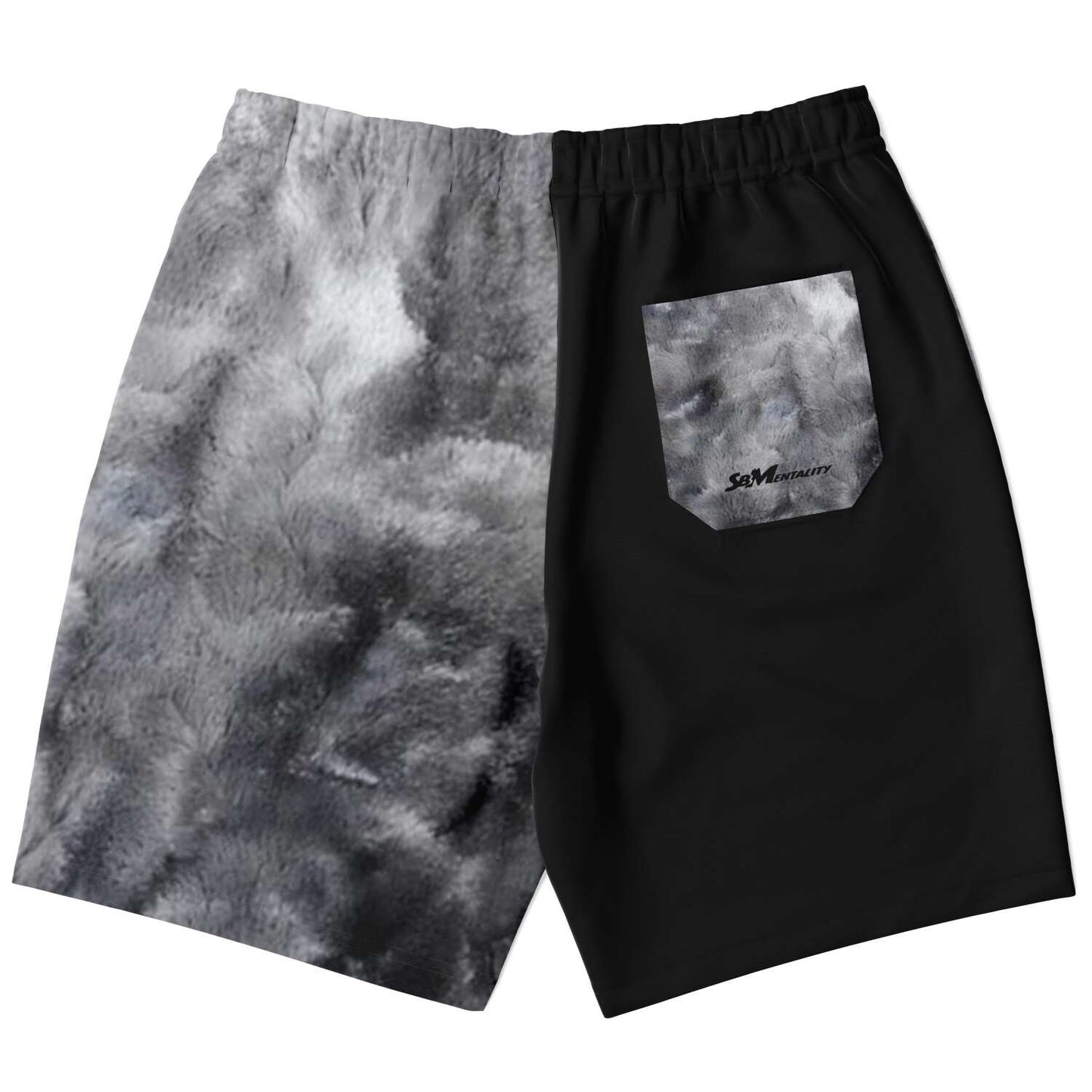 Black/Grey Tie Dye Long Shorts