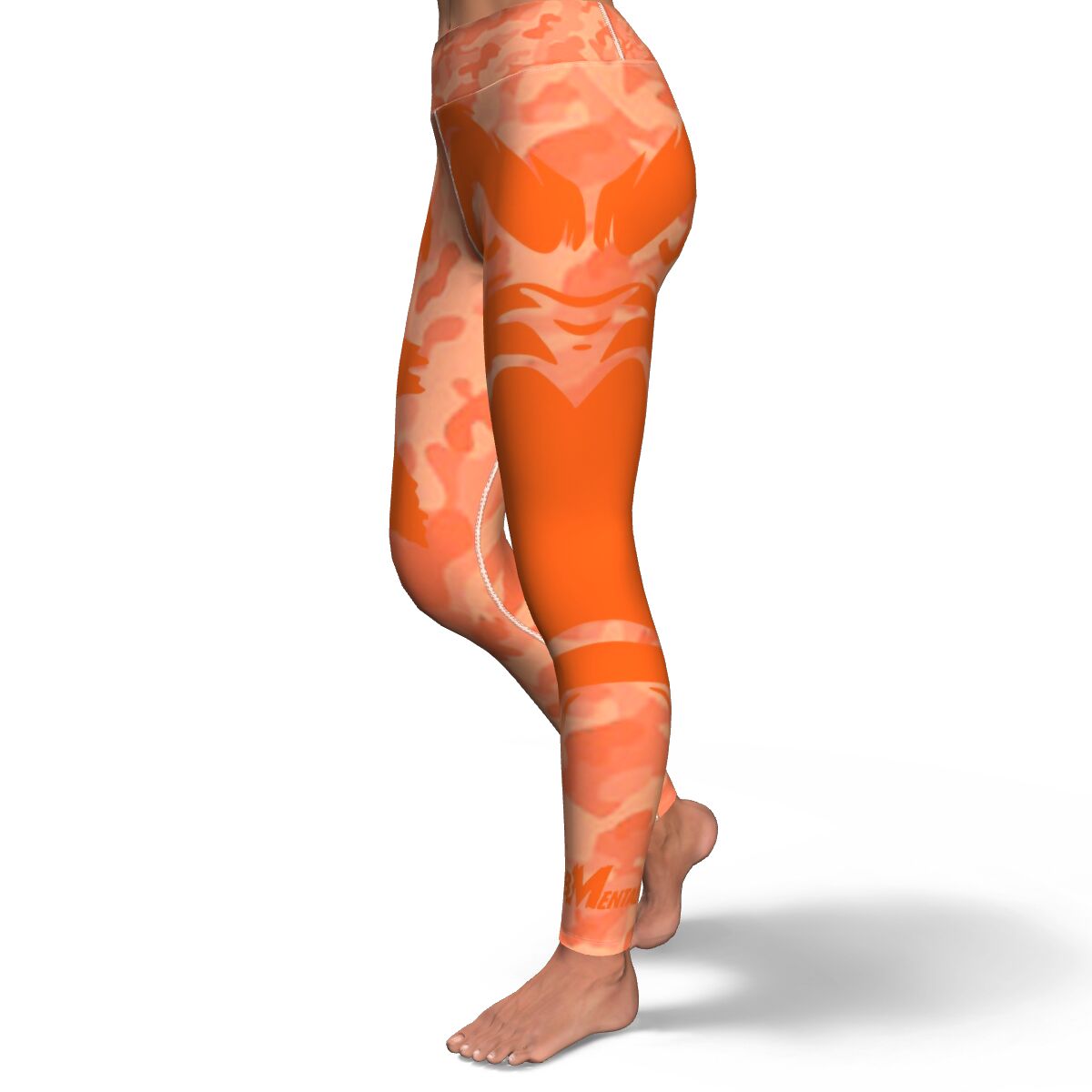 SB Mentality Women Premium Yoga Leggings (Peach Camouflage)