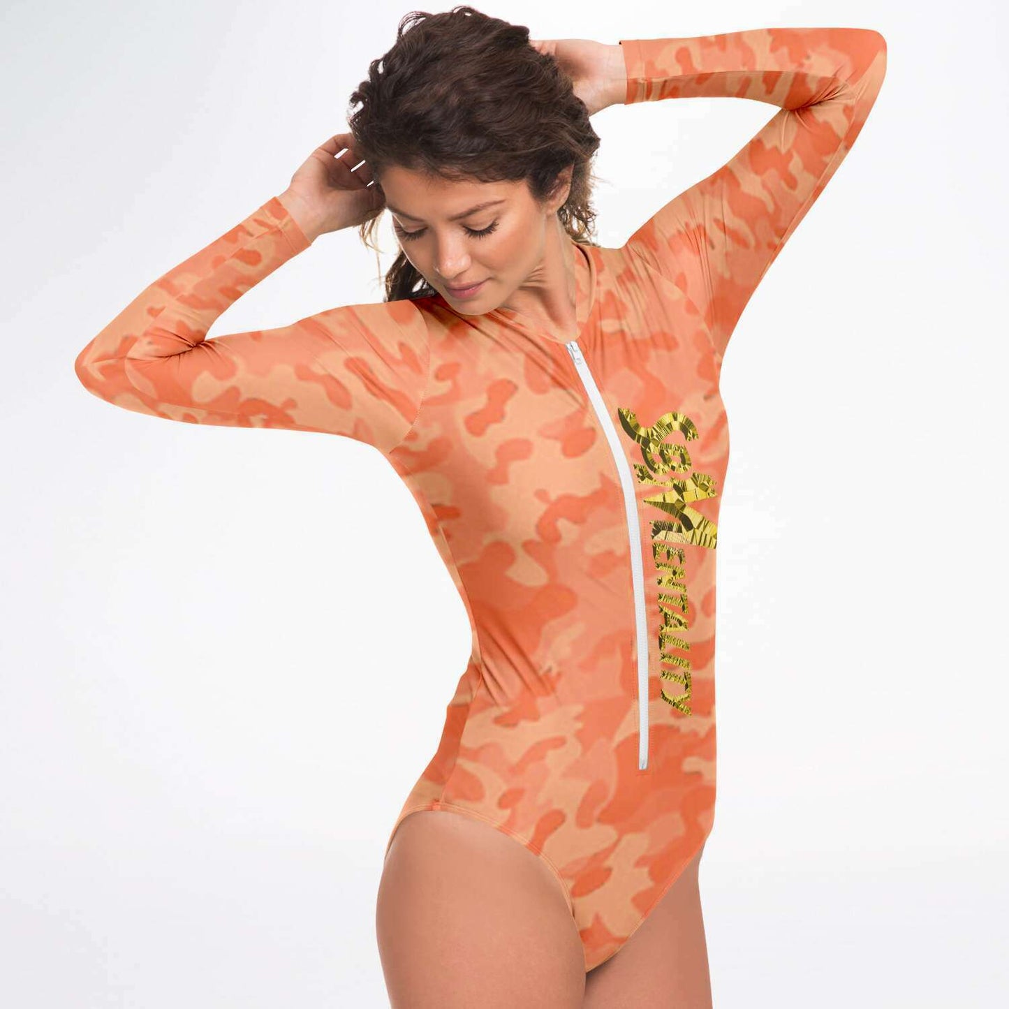 SB Mentality Premium Long sleeve Body Suit (Peach Camouflage)