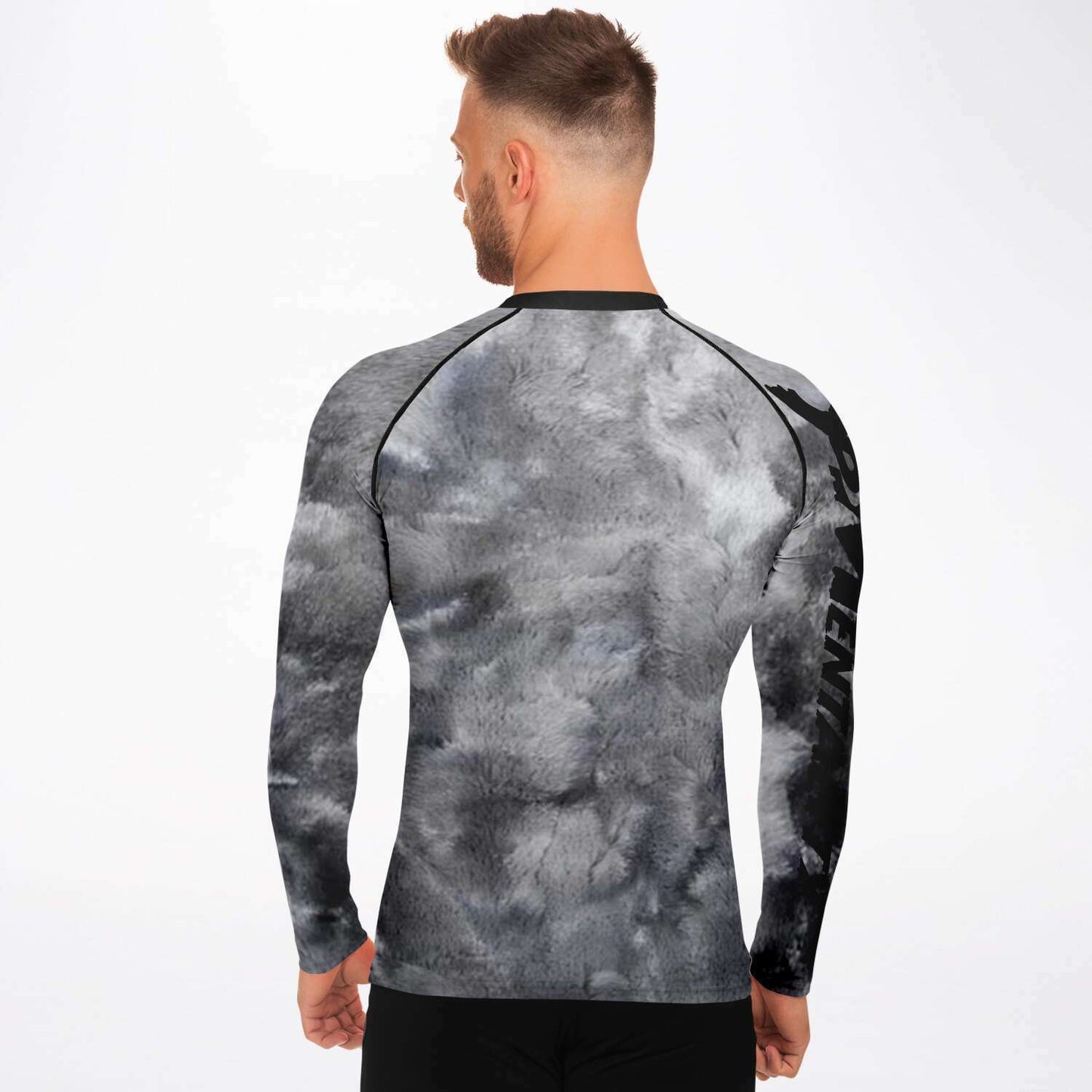 Black/Grey Tie Dye Long Sleeve Rashguard