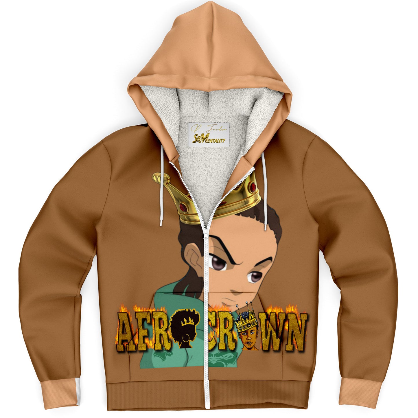 **Black History Month Special** Exclusive Afro Crown Micro Fleece Zip Up