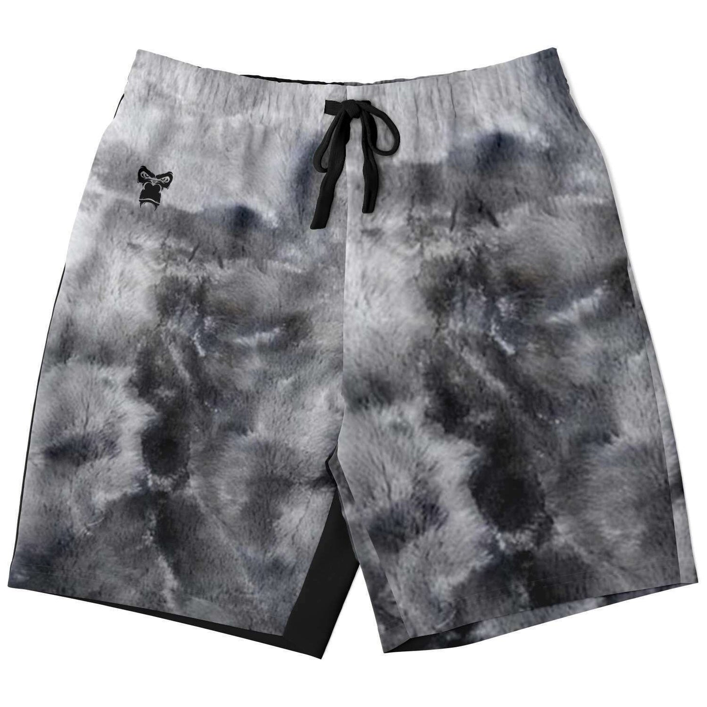 Black/Grey Tie Dye Long Shorts