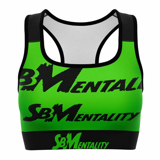 Premium Sports Bra (Black/Lime Green)