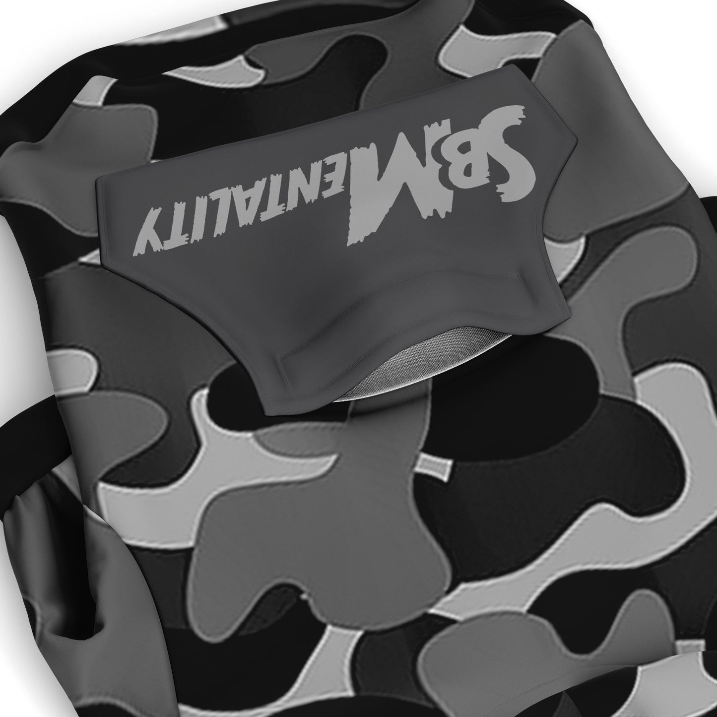 SB Mentality Premium Athletic Doggy Zip Up Hoodie (Black Camouflage/Light Grey)