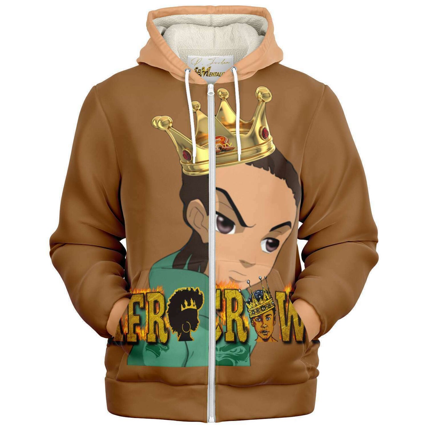 **Black History Month Special** Exclusive Afro Crown Micro Fleece Zip Up