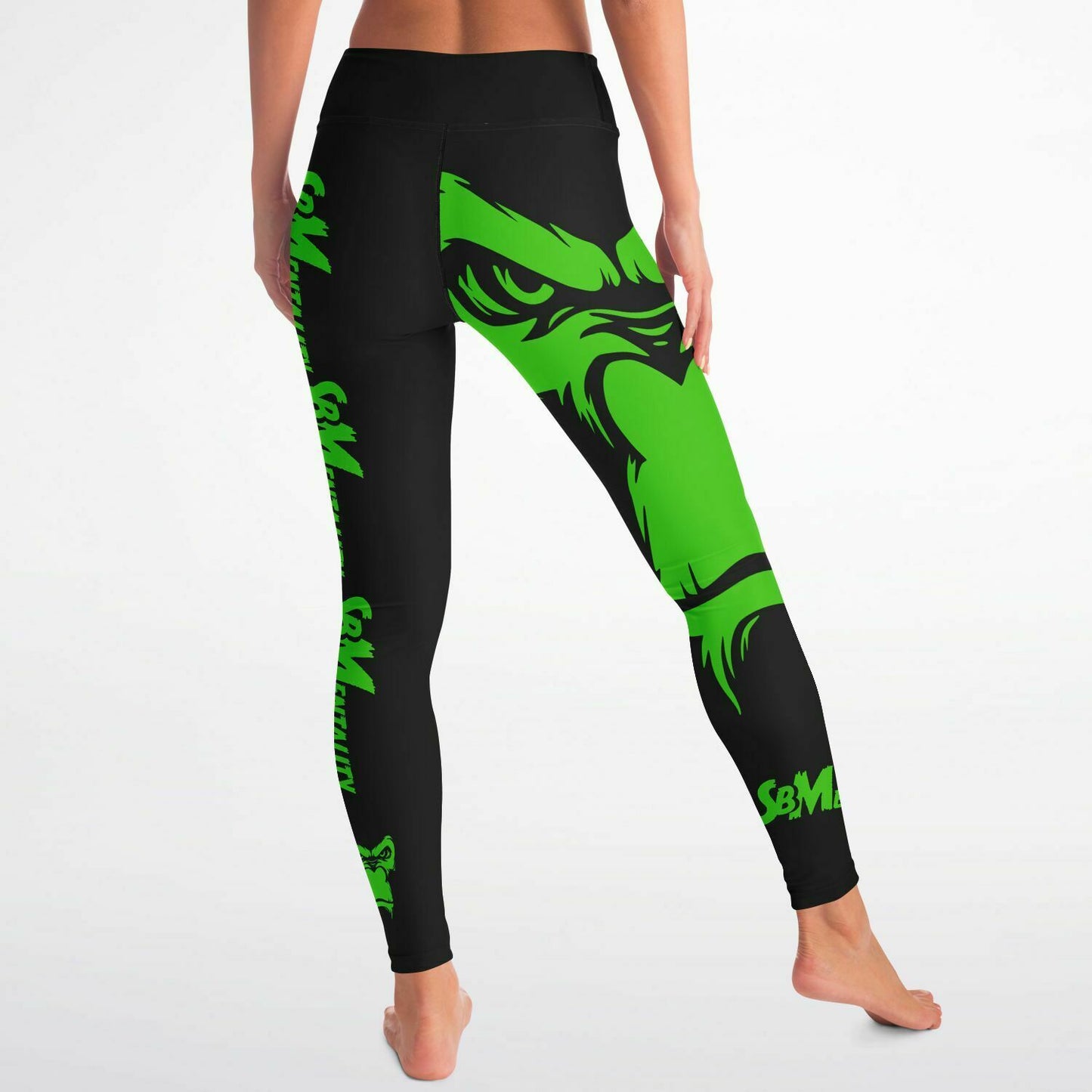 Premium Yoga Leggings (Black/Lime)