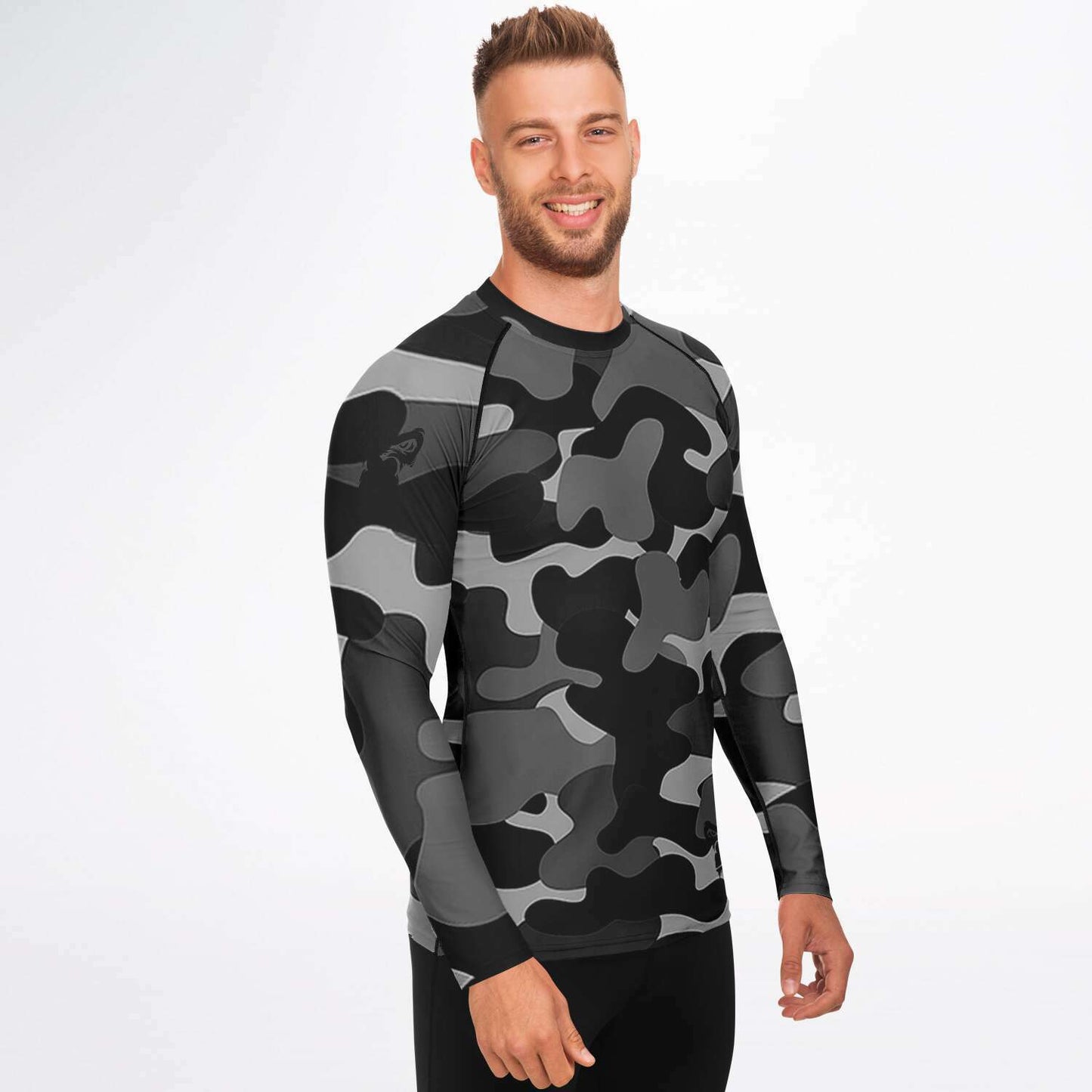 SB Mentality Premium Long-sleeve Rashguard (Black Camouflage)