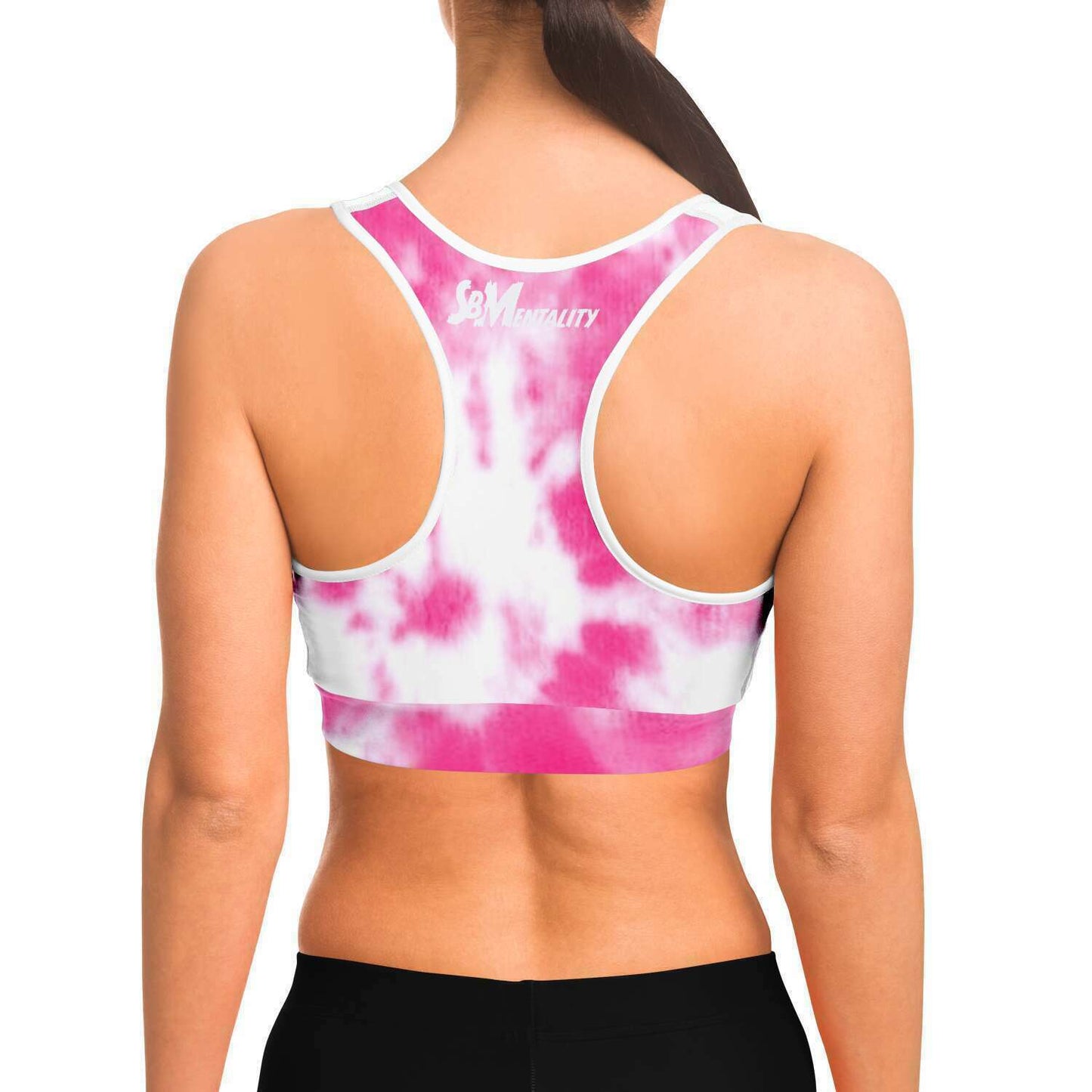 Pink Tie Dye Sports Bra