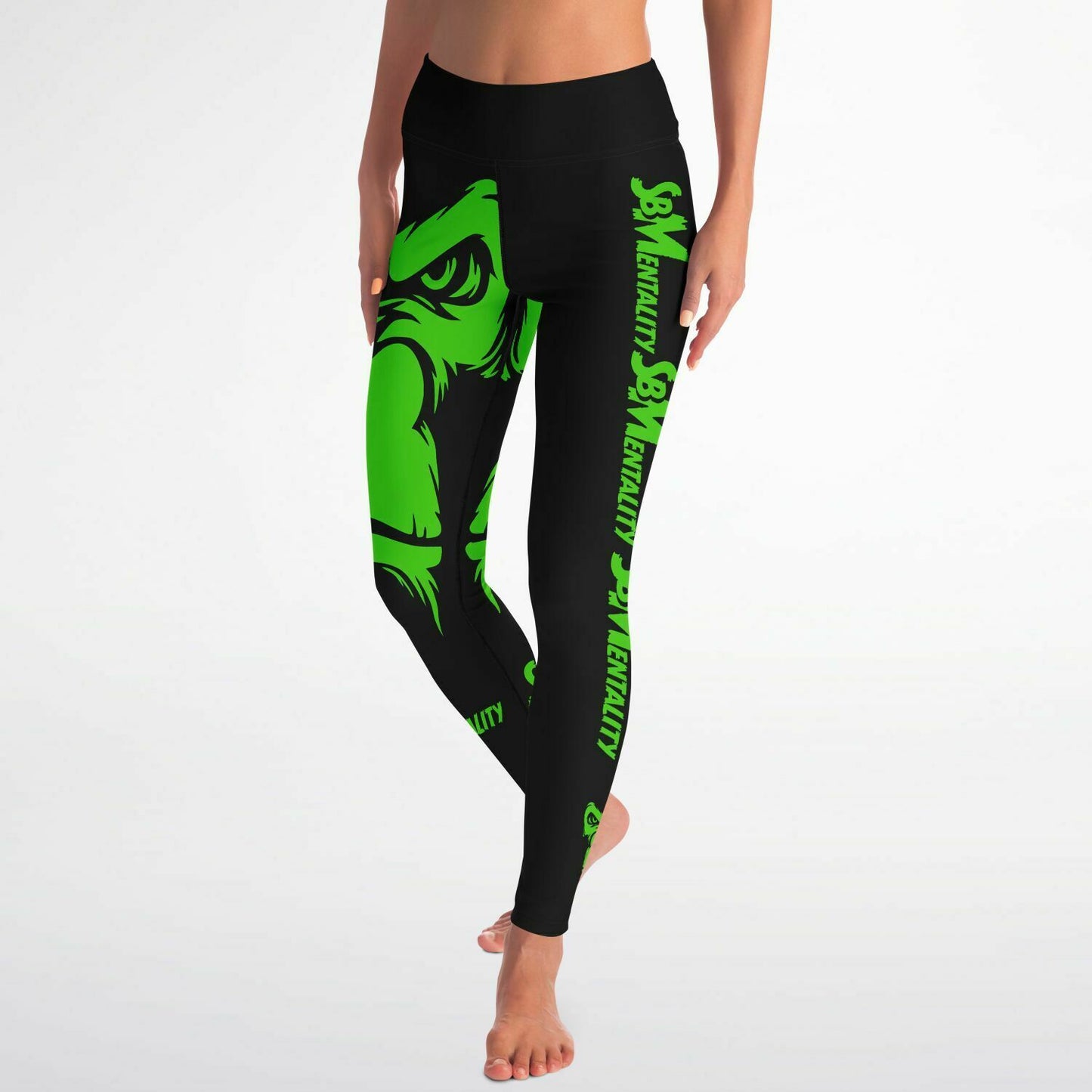 Premium Yoga Leggings (Black/Lime)