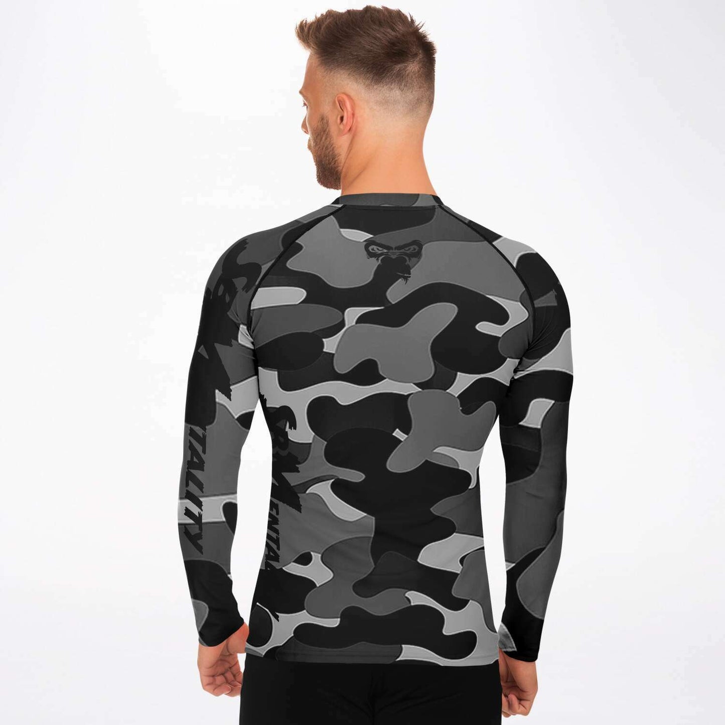 SB Mentality Premium Long-sleeve Rashguard (Black Camouflage)