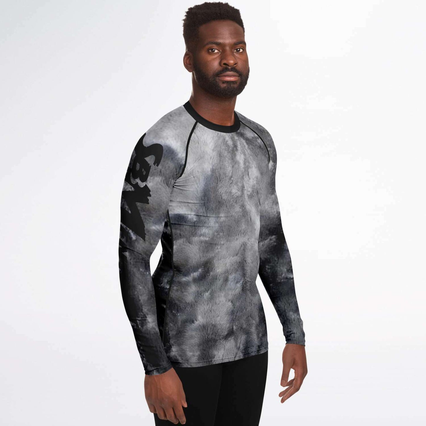 Black/Grey Tie Dye Long Sleeve Rashguard