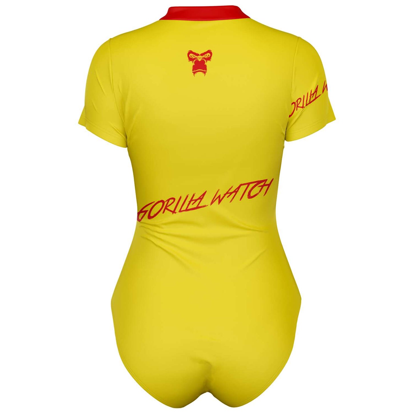 SB Mentality Premium Short Sleeve (Gorilla Watch) Bodysuits - ( Yellow/Red)