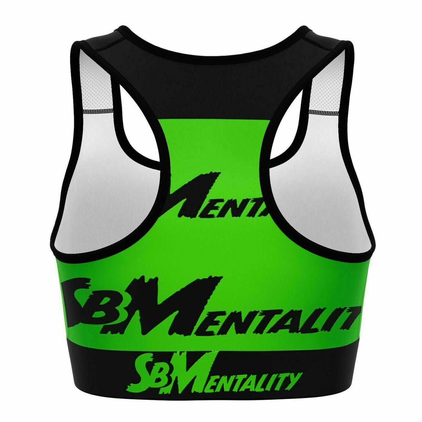 Premium Sports Bra (Black/Lime Green)